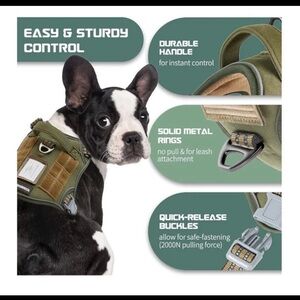 BUMBIN Dog Harness No Pull Reflective Adjustable Dog Vest Handle Green Small new